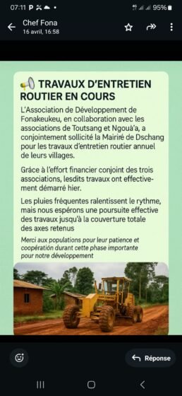 Communiqué lié au développement de fonakeukeu