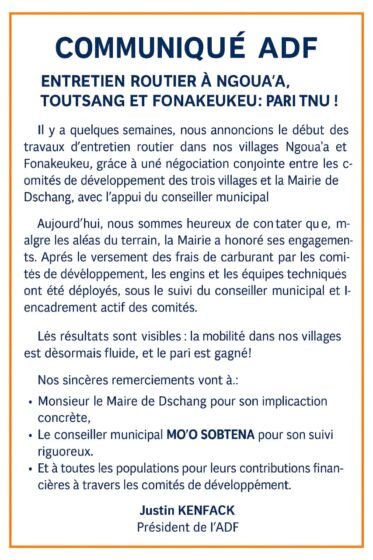 Entretien des routes PARI TSU!